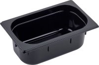 GN Behälter 1/4 Polycarbonat schwarz T: 100mm
