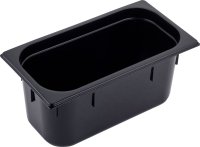 GN Behälter 1/4 Polycarbonat schwarz T: 150mm