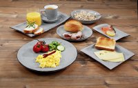 Porzellanserie "Granja" grau