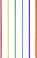 Trinkhalme aus Papier Jumbo, farbig gemischt 25cm