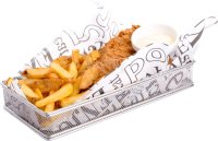 Mini-Servier-Frittierkorb, flach