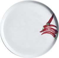 Pizzateller weiß mit Dekor "Peperoni" Ø 30 cm