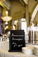 Tischtafel inkl. Gestell aus Holz schwarz A6