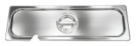 GN-Deckel mit Löffelausschnitt Edelstahl für 2/4