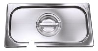 GN-Deckel mit Löffelausschnitt Edelstahl für 1/4