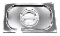 GN-Deckel mit Löffelausschnitt Edelstahl für 1/3