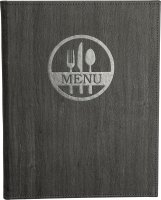 Speisekarte A4 "Madera" anthrazit