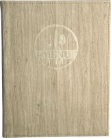 Speisekarte A4 "Madera" sand