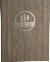 Speisekarte A4 "Madera" braun