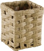 Besteckkorb quadratisch, beige, Polyrattan