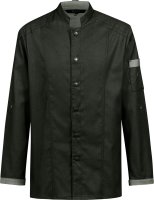 Kochjacke Herren, Bikerstyle, langarm, grün