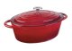 Kasserole mit Deckel oval 4l rot ()