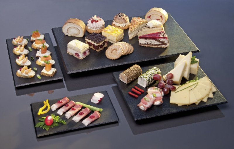 Melamin-Buffetplatte "Lava" GN 1/4 (1)