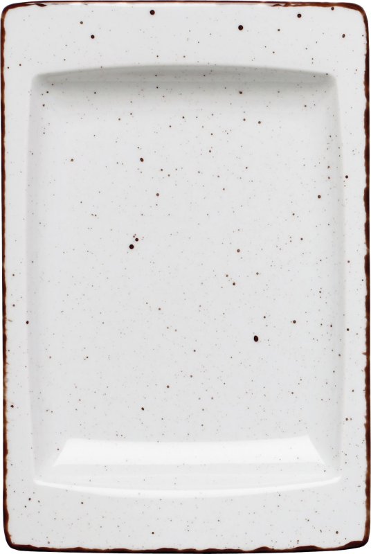 Porzellanserie "Granja" weiß Platte flach eckig, 18x12 cm (1)