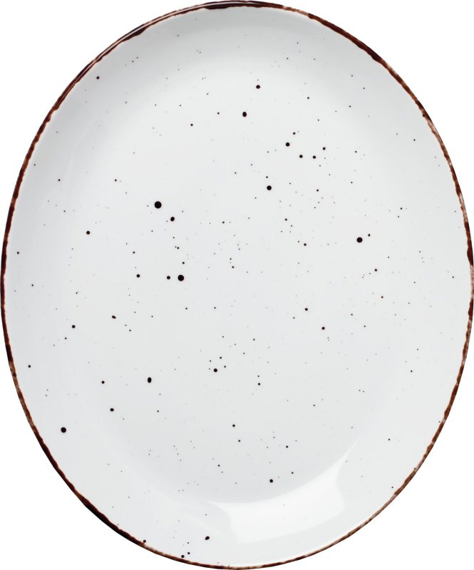 Porzellanserie "Granja" weiß Platte flach oval, 30,5x25,5 cm (1)