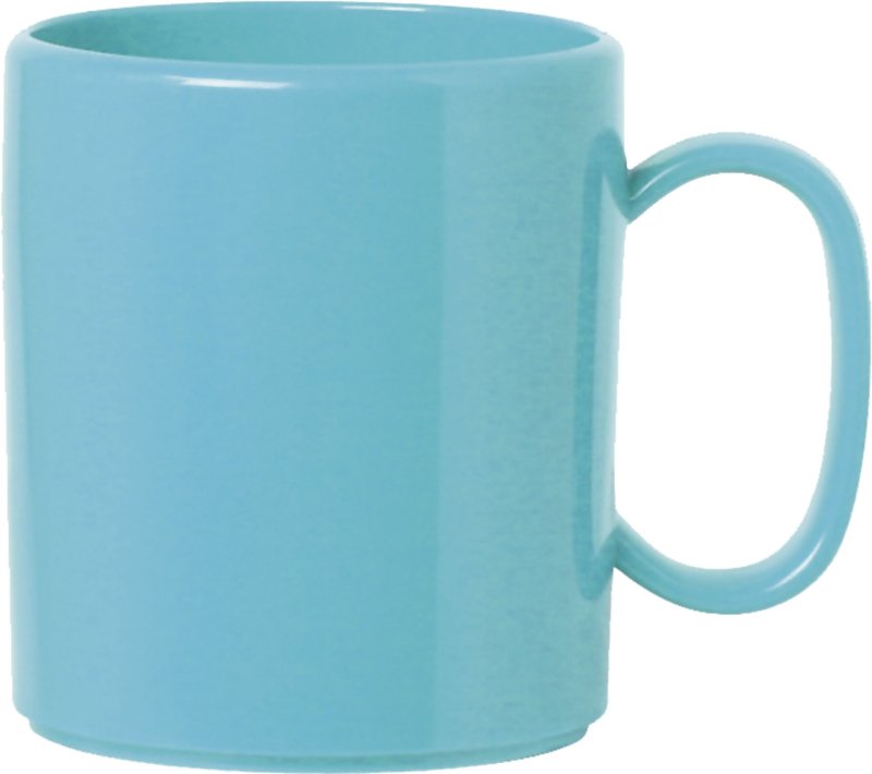 Becher "Colour" mit Henkel hellblau (1)
