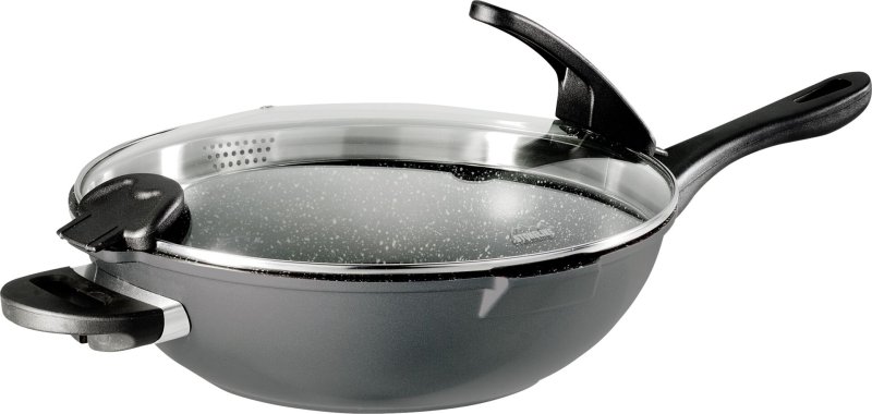 Wok mit Siebglasdeckel (2)
