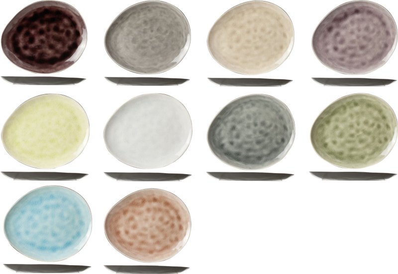 Steinzeugserie "Fun" Platte farbig sortiert (1)