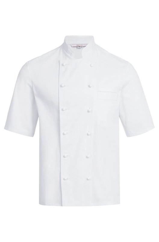 Kochjacke Herren, Brustleistentasche, halbarm Größe S (1)