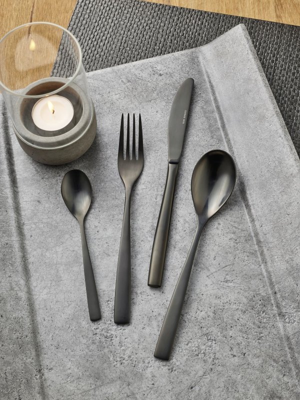 Besteckserie "MiCo Mixed Colors" satin Kuchengabel "Black" (5)