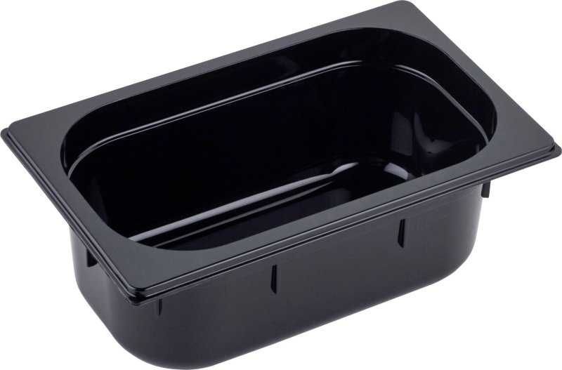 GN Behälter 1/4 Polycarbonat schwarz T: 100mm (1)