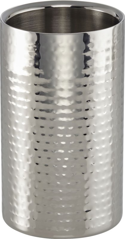 Flaschenkühler, silber gehämmert (1)