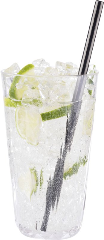 Trinkhalme, Edelstahl "Regenbogen"-Set (6)