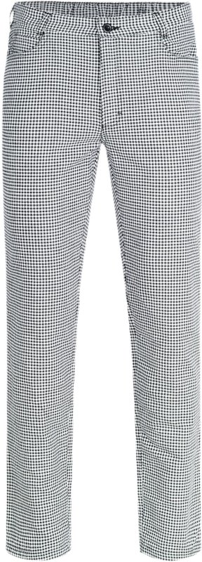 Herren-Hose "Five-Pocket" kariert schwarz/ weiß Größe 42 (1)