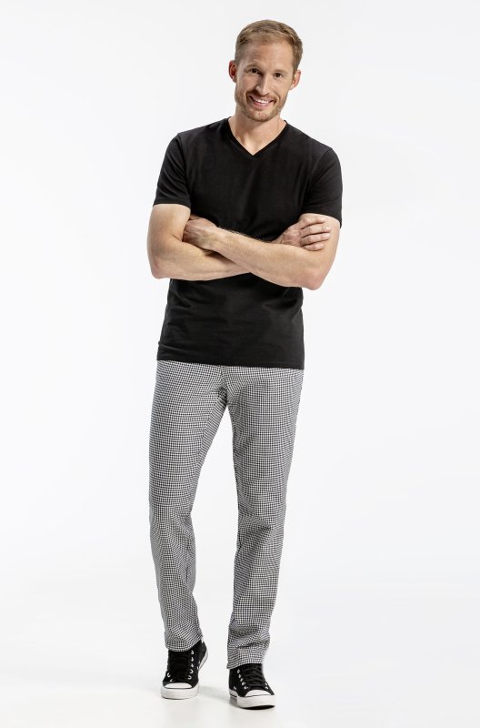 Herren-Hose "Five-Pocket" kariert schwarz/ weiß Größe 42 (3)