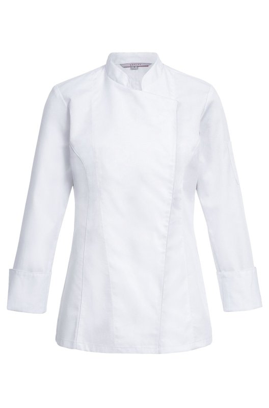 Kochjacke Damen, Druckknöpfe, langarm Größe S (1)