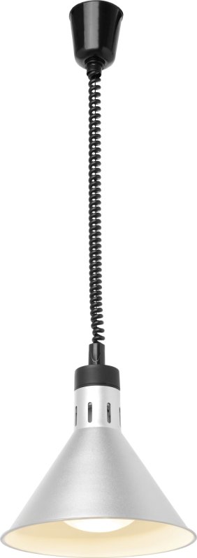 Wärmelampe, konisch Silber (1)