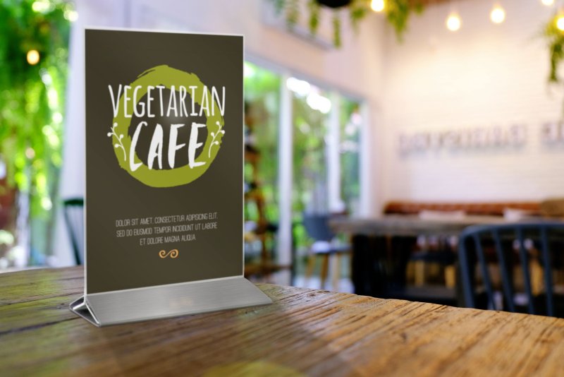 Kartenhalter mit Edelstahlfuß A5 (3)