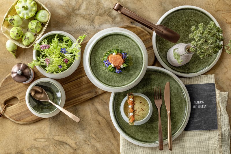 Porzellan Serie "Samoa" grün Schale Ø 13cm (2)