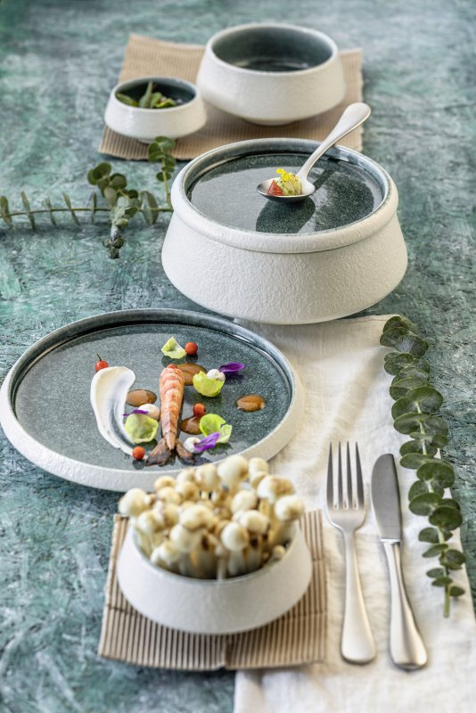 Porzellan Serie "Samoa" blau Schale Ø 8cm (3)