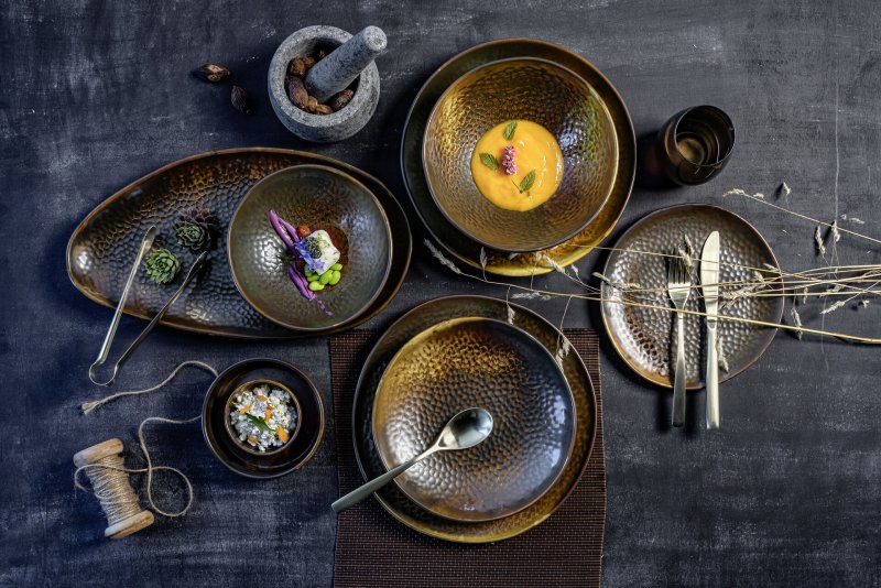 Porzellanserie "Rusty" Teller tief Ø25,5cm (2)