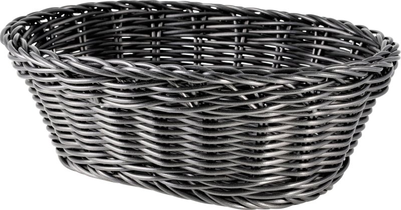 Korb oval 23x17x8cm schwarz (1)