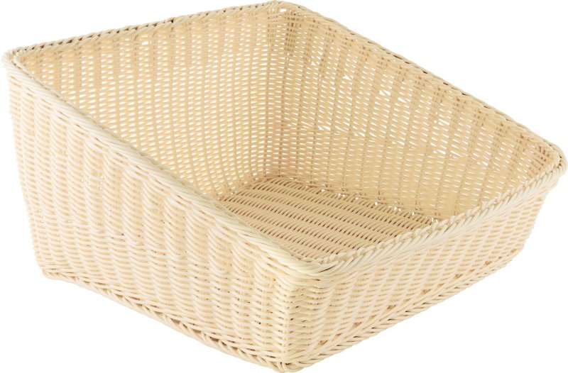 Korb Auslage, beige eckig 45x45cm (1)