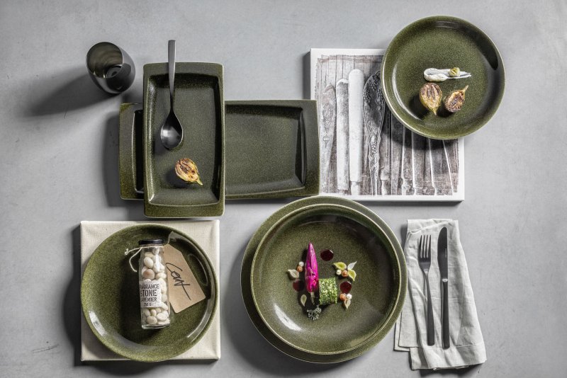 Porzellanserie "Shine" Jungle Teller tief 26cm (2)