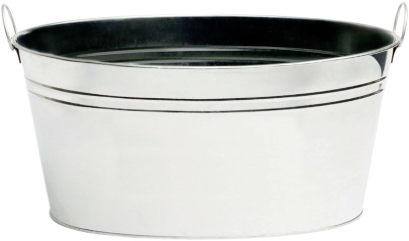 Eiskühler Zinkwanne mit Griff oval 14L (1)