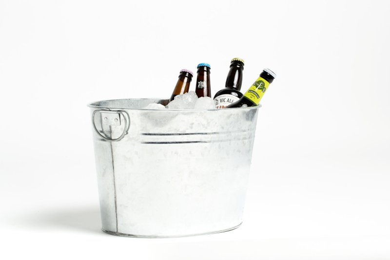 Eiskühler Zinkwanne mit Griff oval 14L (2)