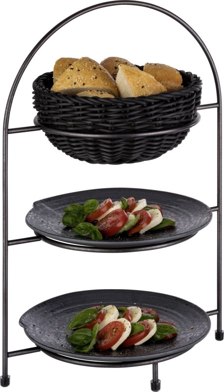 Serviergestell "Industrial" aus Edelstahl für 3 Teller (2)