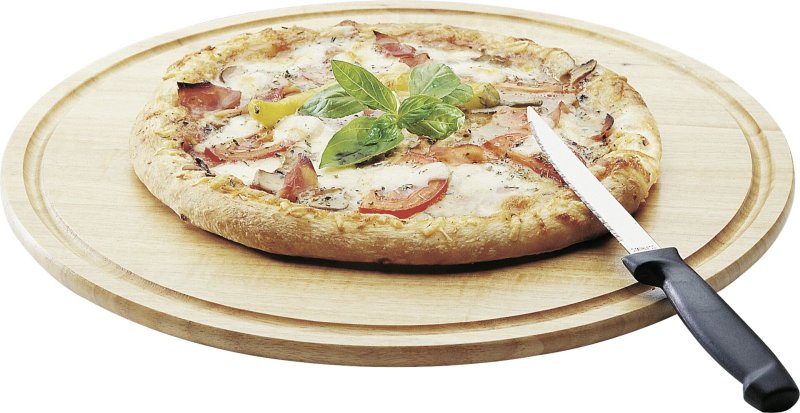 Holzteller Ø 36cm, mit Saftrille (1)