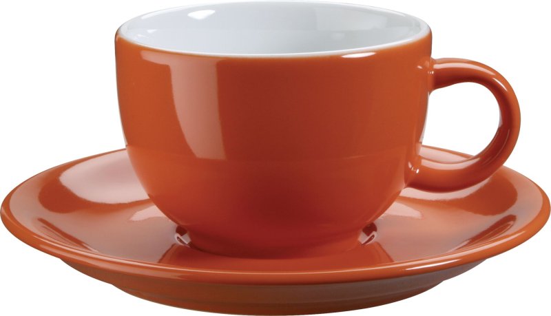Kaffee-/Cappuccinotasse obere orange (1)