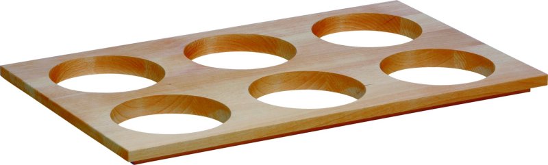 Aufsatz 1/1 GN Buche hell 6-Loch (1)