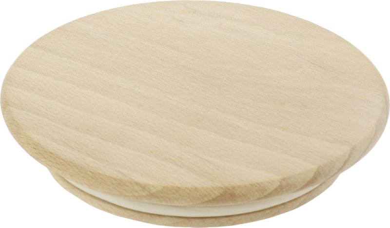 Holzdeckel Buche mit Silikonring Ø 8 cm (1)