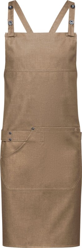 Latzschürze Denim-Optik camel (1)