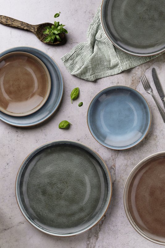 Porzellanserie "Terra" Pizzateller Ø32,5 cm grau (2)