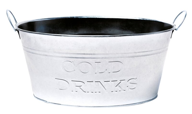 Eiskühler Zinkwanne mit Griff oval 14L (3)