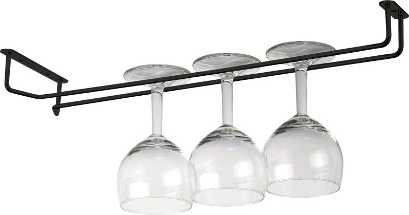 Gläserschiene schwarz 25cm (1)