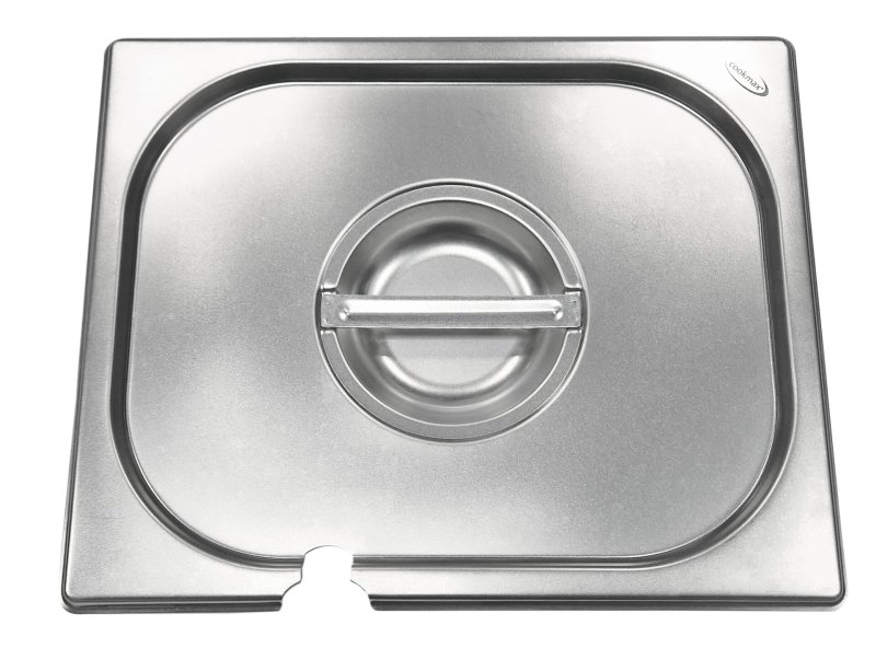 GN-Deckel mit Löffelausschnitt Edelstahl für 1/2 (1)